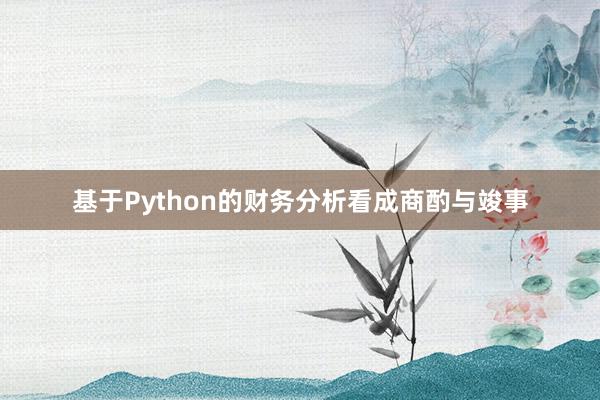 基于Python的财务分析看成商酌与竣事